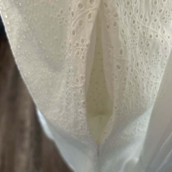 Pedro del Hierro White Cotton Eyelet Shirt Dress - Picture 8 of 11